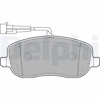 Комплект гальмівних колодок передн, FIAT CROMA, SCUDO PEUGEOT 807 1.9D-2.4D 02.96 Delphi LP2024 Купити в Україні