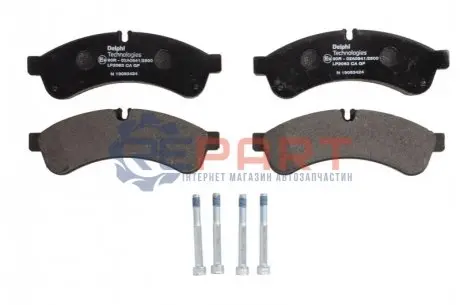 Комплект гальмівних колодок задн BREMBO IVECO DAILY IV, DAILY V, DAILY VI 550002E-F1CGL411C 05.06 Delphi LP2063 Купити в Україні