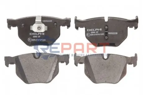 Колодки гальмівні (задні) BMW X5 (E70)/X6 (E71/E72) 08-14 замінено на 0986424766 Delphi LP2068 Купити в Україні