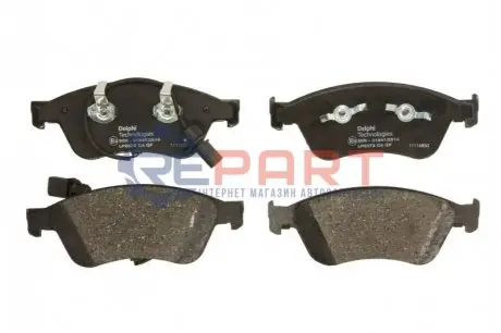 Комплект гальмівних колодок передн, AUDI A6 C6, A8 D2, A8 D3 VW PHAETON 2.5D-6.0 03.94-03.16 Delphi LP2072 Купити в Україні