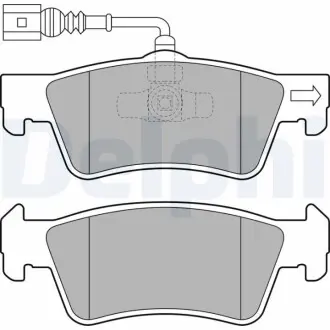 Комплект гальмівних колодок задн, VW TOUAREG 2.5D-6.0 10.02-05.10 Delphi LP2086