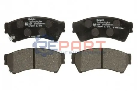 Фото 1 — Колодки гальмівні (передні) Mazda 6 07-13 Delphi (LP2111) Фото Колодки гальмівні (передні) Mazda 6 07-13 Delphi (LP2111) зображення 1