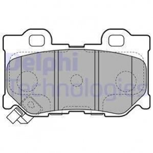 Гальмівні колодки, дискові - (D4060JL00A, D4060JL00E, D4O6OJLOOA) Delphi LP2157