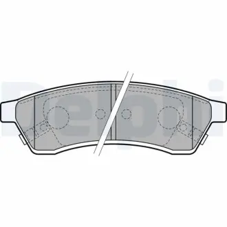 Комплект гальмівних колодок задн, CHEVROLET EPICA DAEWOO TOSCA 2.0/2.0D/2.5 02.06 Delphi LP2197 Купити в Україні