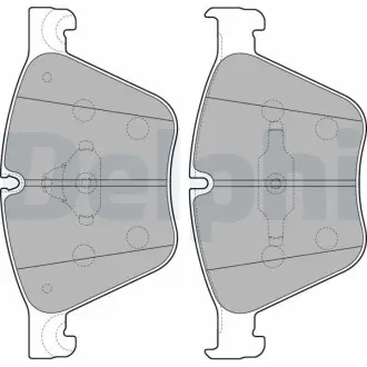 Комплект гальмівних колодок передн, BMW 5 GRAN TURISMO (F07), 7 (F01, F02, F03, F04), X5 (E70), X5 (F15, F85), X6 (E71, E72), X6 (F16, F86) 3.0D-6.0 10.07-07.19 Delphi LP2210