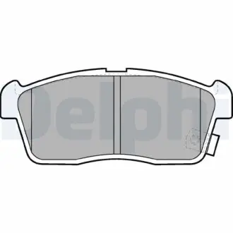Комплект гальмівних колодок передн, MITSUBISHI MIRAGE / SPACE STAR VI NISSAN PIXO SUZUKI ALTO VI, ALTO VII, CELERIO, IGNIS II, IGNIS III 1.0-1.5 06.02 Delphi LP2219 Купити в Україні