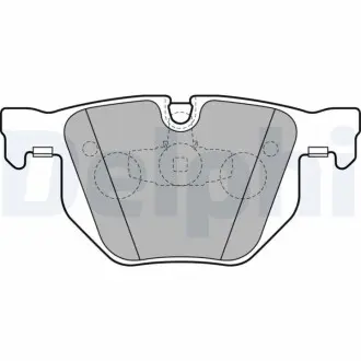 Комплект гальмівних колодок задн, BMW 3 (E90), 3 (E91), 3 (E92), 3 (E93), X1 (E84) 2.0D-3.0D 12.04-12.13 Delphi LP2256