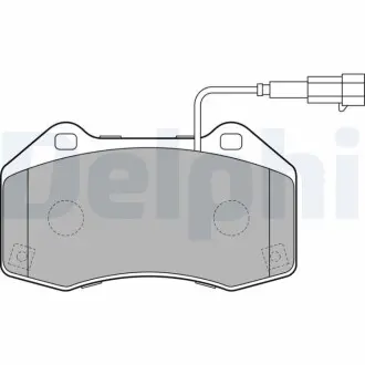 Комплект гальмівних колодок передн, ABARTH 500 / 595 / 695, 500C / 595C / 695C, PUNTO, PUNTO EVO ALFA ROMEO 4C, 4C SPIDER, MITO FIAT PUNTO EVO 1.3D/1.4/1.8 08.08 Delphi LP2280