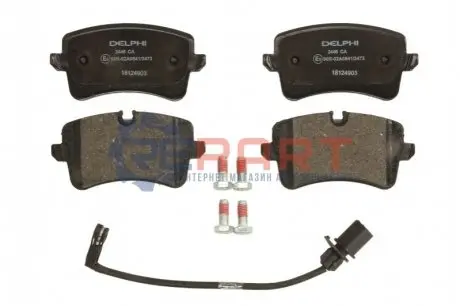 Комплект гальмівних колодок задн, AUDI A5, A6 ALLROAD C7, A6 C7, A7 PORSCHE MACAN 1.8-4.2 03.10 Delphi LP2446 Купити в Україні