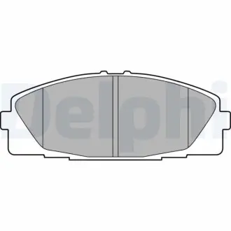 Комплект гальмівних колодок передн, TOYOTA HIACE / COMMUTER V, HIACE IV, HIACE V 2.5D/2.7/3.0D 06.04 Delphi LP2473 Купити в Україні