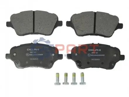 Фото Колодки гальмівні (передні) Ford Courier 14- (TRW) Delphi (LP2474) зображення 1