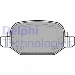Комплект гальмівних колодок задн, FIAT 500, 500 C, 500L 0.9-1.6D 10.07 Delphi LP2475 Купити в Україні