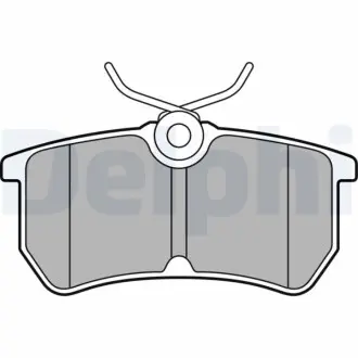 Комплект гальмівних колодок задн, FORD FIESTA, FIESTA V, FIESTA VI, FOCUS I, PUMA FORD USA FOCUS, FOCUS ZX3, FOCUS ZX5 1.0-2.0 08.98-04.17 Delphi LP2480