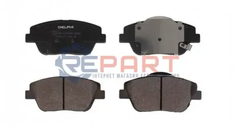 Фото 1 — Колодки гальмівні (передні) Hyundai Sonata VI 11-14//Kia Optima 10- (з аксесуарами) Delphi (LP2688) Фото Колодки гальмівні (передні) Hyundai Sonata VI 11-14//Kia Optima 10- (з аксесуарами) Delphi (LP2688) зображення 1