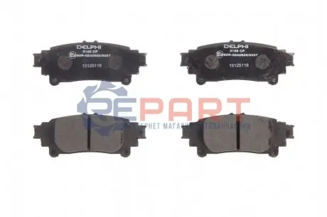 Тормозные колодки, дисковые. Delphi LP3155