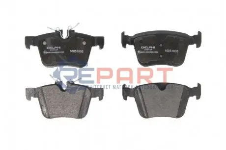 Фото Колодки гальмівні (задні) Land Rover Range Rover /Discovery Sport/Volvo S60/S90/V60/V90 15- (Teves) Delphi (LP3167) зображення 1