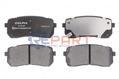 Фото Комплект гальмівних колодок, дискове гальмо Delphi (LP3178) зображення 1
