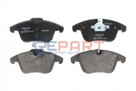 Комплект гальмівних колодок передн, JAGUAR S-TYPE II, XE, XF I, XF SPORTBRAKE, XJ 2.0-5.0 01.99 Delphi LP3180
