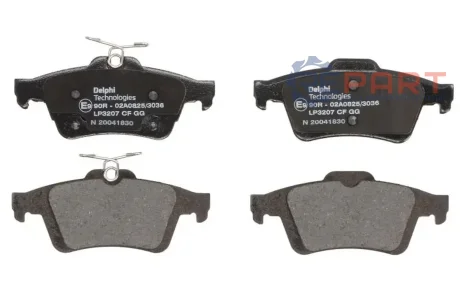 DELPHI FORD Тормозные колодки задние. C-MAX II, FOCUS III, GRAND C-MAX, VOLVO Delphi LP3207