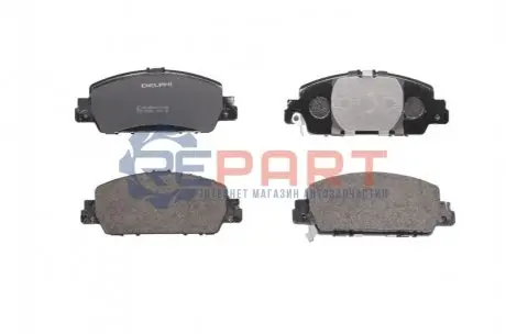 Комплект гальмівних колодок передн, HONDA ACCORD IX, HR-V 1.5-3.5 09.12 Delphi LP3243 Купити в Україні