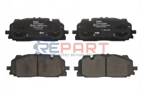 Колодки гальмівні (передні) Audi A4/A5/Q5/Q7 15-/ A5 Sportback 07-17/ A6/A7/A8/Q3/Q8/VW Touareg 17- Delphi LP3272 Купити в Україні