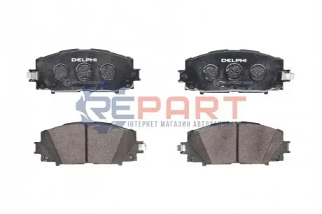 Комплект гальмівних колодок передн, LEXUS CT TOYOTA PRIUS, PRIUS C, PRIUS PLUS, YARIS 1.5/1.5H/1.8H 11.05 Delphi LP3273 Купити в Україні