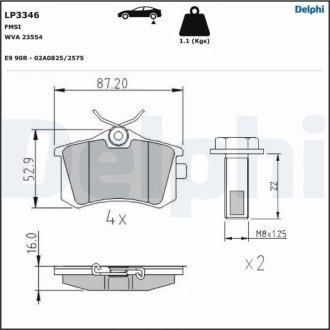 Автозапчастина Delphi LP3346