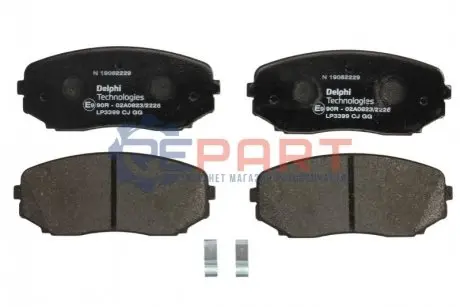 Фото Колодки гальмівні (передні) Mazda CX-7 06-14/CX-9/Ford USA Edge 06-/Mitsubishi L200/Pajero Sport 14 Delphi (LP3399) зображення 1