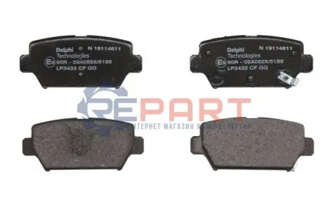 Комплект тормозных колодок Delphi LP3433 Купить в Украине