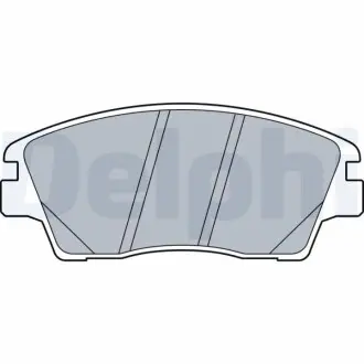 Комплект гальмівних колодок передн, HYUNDAI ELANTRA VI, IX35, KONA, TUCSON KIA SPORTAGE IV 1.6-2.4 11.13-05.23 Delphi LP3519