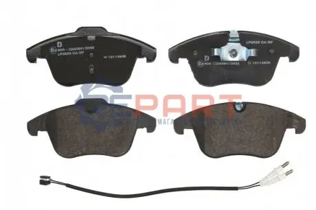 Комплект гальмівних колодок передн, PEUGEOT 407, 508, 508 I 1.6-2.2D 05.04 Delphi LP3526 Купити в Україні
