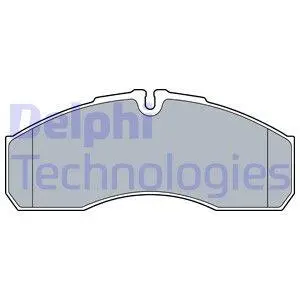 Комплект гальмівних колодок передн, IVECO DAILY III RVI MASCOTT NISSAN CABSTAR E RENAULT MASCOTT, MASTER PRO 2.8D/3.0D 10.98-12.13 Delphi LP3541