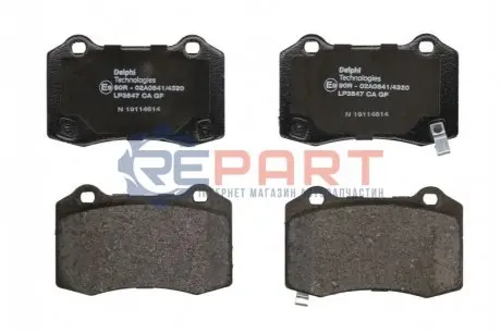 Комплект гальмівних колодок задн, CHEVROLET CAMARO CHRYSLER 300C DODGE CHALLENGER, CHARGER JEEP GRAND CHEROKEE, GRAND CHEROKEE III, GRAND CHEROKEE IV TESLA MODEL X 3.0-Electric 06.05 Delphi LP3547 Купити в Україні