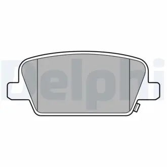 Комплект гальмівних колодок задн (з шумопоглинаючою пластиною), HYUNDAI SANTA FE IV 2.0D-3.5 07.18-11.20 Delphi LP3554 Купити в Україні