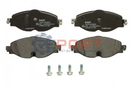 Фото Колодки гальмівні (передні) Audi A3/Q2/Q3/Seat/Skoda Octavia/Kodiaq/VW Golf/Passat B8 12-(+датчик) Delphi (LP3584) зображення 1