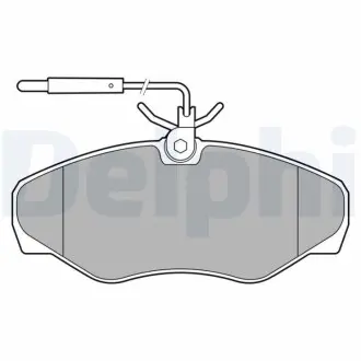 Комплект гальмівних колодок передн, RENAULT ESPACE III 1.9D-3.0 11.96-10.02 Delphi LP3624