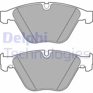 Комплект гальмівних колодок передн, BMW 1 (E82), 3 (E90), 3 (E91), 3 (E92), 3 (E93), 5 (E60), 5 (E61), 6 (E63), 6 (E64), 7 (E65, E66, E67), X1 (E84), Z4 (E89) 2.0-6.0 07.01-08.16 Delphi LP3630 Купити в Україні