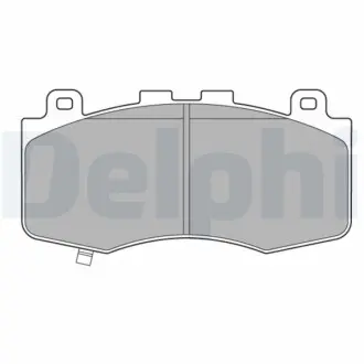 Комплект гальмівних колодок передн, JEEP GRAND CHEROKEE, GRAND CHEROKEE IV 3.0D-6.4 11.10 Delphi LP3631