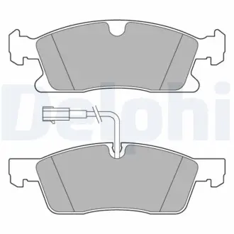 Комплект гальмівних колодок передн, MASERATI LEVANTE 3.0/3.0D 06.16 Delphi LP3634