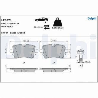 Автозапчасть Delphi LP3671