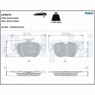 Автозапчасть Delphi LP3674