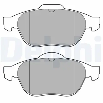 Комплект гальмівних колодок передн, RENAULT GRAND SCENIC II, LAGUNA II, SCENIC I, SCENIC II 1.5D-2.2D 06.00-12.09 Delphi LP3692 Купити в Україні