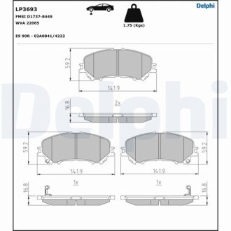 Klocki ham. Qashqai,X-Trail/Koleos Delphi LP3693