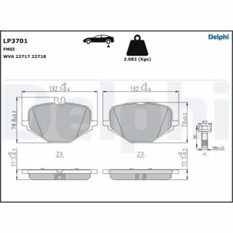 Тормозные колодки (задние) MB G-class (W463)/ GLE-class (V167) AMG 18- Delphi LP3701