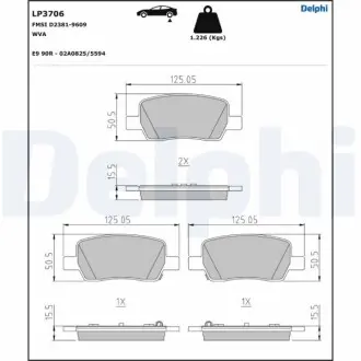 Автозапчасть Delphi LP3706