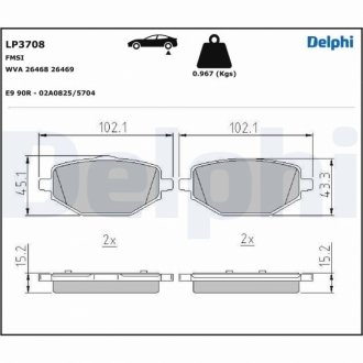 Автозапчасть Delphi LP3708