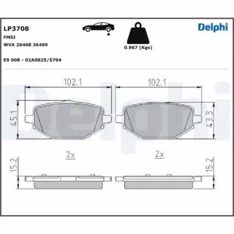 Автозапчасть Delphi LP3708