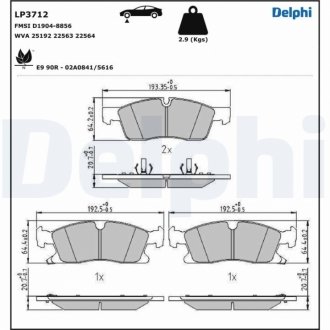 Автозапчасть Delphi LP3712