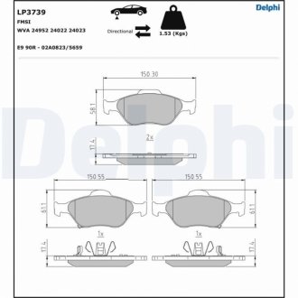 Автозапчасть Delphi LP3739