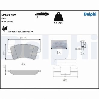 Автозапчасть Delphi LP5017EV